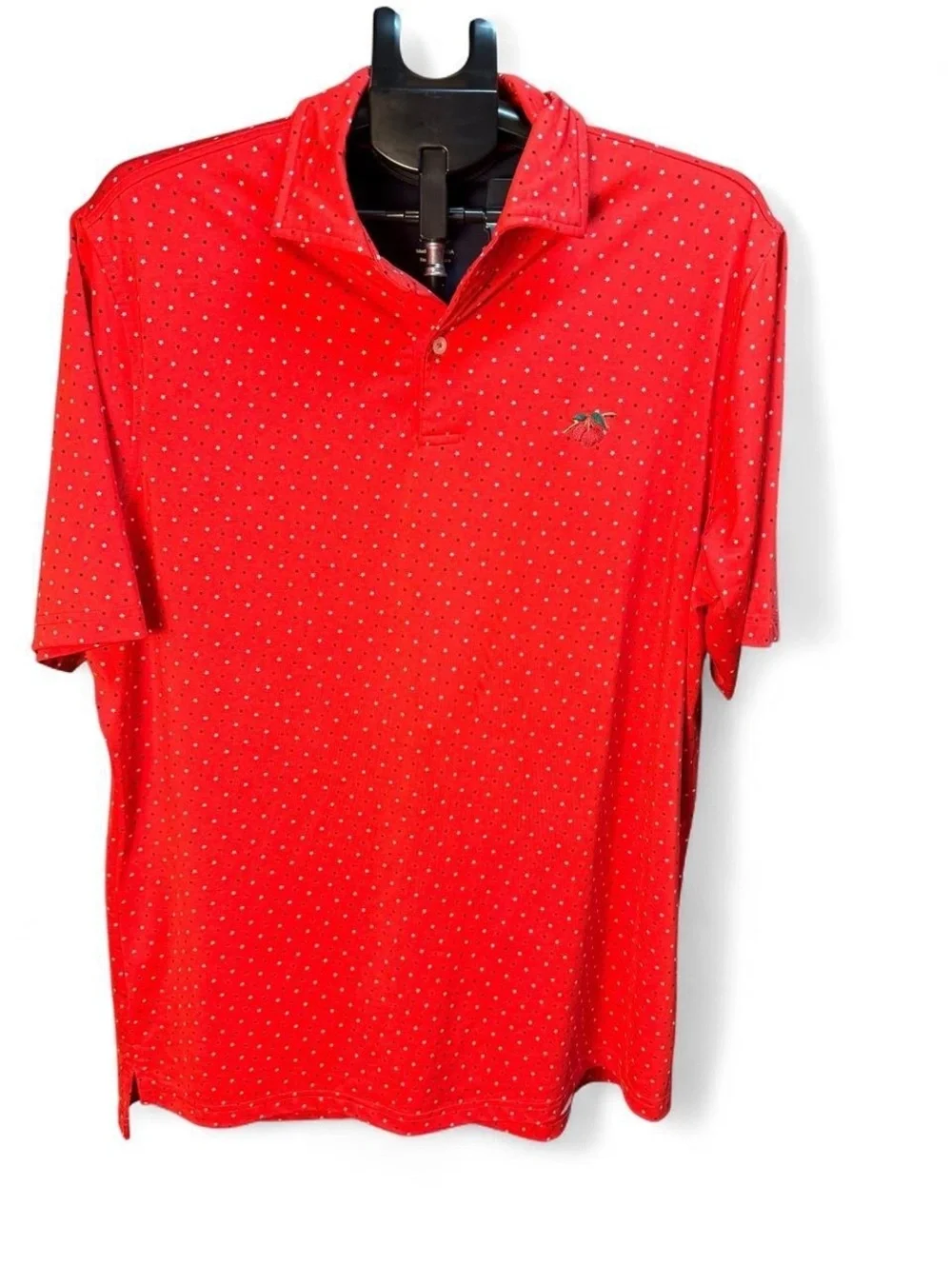 Fairway & Greene Stars Aligned Golf Polo XL Red Made USA Rose Logo